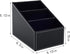 Fashionable PU Leather TV Remote Control Holder with 3 Compartments, Storage Rack, Storage Box, Media Accessory Storage, Desk Organizers (black)...