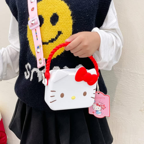 Kawaii Mini Crossbody Backpack, Kitty Tote Messenger Bag, Cute Coin Purses, Wallets Stuff for Teen Girls, Women(White)...
