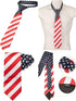 Awlsyj 4th of July Patriotic Costumes Set Elastic Suspenders Bow Tie Necktie Socks American Flag USA Independence Day Party...