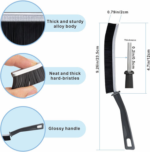 4 PCs Hard-bristled Crevice Cleaning Brush, Gap Cleaning Brush, Grout Brush for Kitchen, Bathroom, Bathtubs...