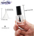 6PCS Empty Nail Polish Bottles with Funnel, Empty Fingernail Polish Bottles Glass Rectangle with Brush & Mixing Balls Black (5ML)...