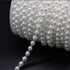 Jerler Pearl Trim Garland Artificial Pearl Bead Chain Trim Strands Roll, Ideal for DIY Crafts, Christmas, Wedding, Bouquet and Party Decoration (W...