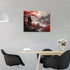 Japanese Bushido Wall Art Red Samurai Pictures Wall Decor Ancient Japan Warrior Canvas Asian Landscape Painting Home Decoration Artwork for Bathro...