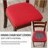 Chair Seat Covers Set of 4 Stretch Red Chair Covers for Dining Room Square Removable Washable Chair Protector Seat Cushion Slipcovers for Kitchen ...