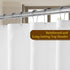 2-Pack Fabric Shower Curtain Liners Lightweight - White Cloth Shower Liners with Magnets, Washable & Water Repellent, 12 Button Holes, Hotel Quali...