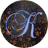 K Blue Paw Print Animal Dog Cat Pet Monogram Initial Letter PopSockets Grip and Stand for Phones and Tablets...