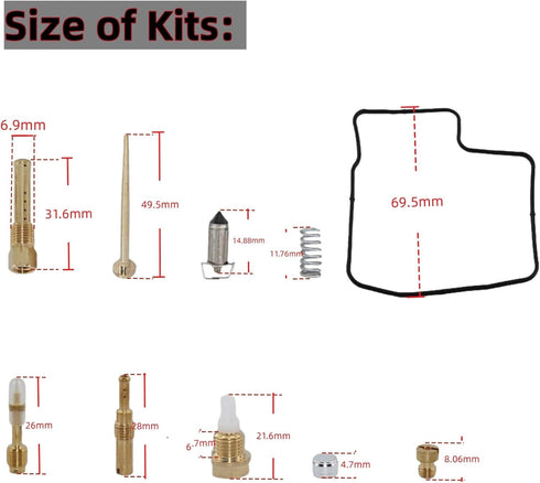 4 X Carburetor Repair Rebuild Kit for GL1200 Goldwing 1200 Carb 1984-1987 Aspencade Interstate...