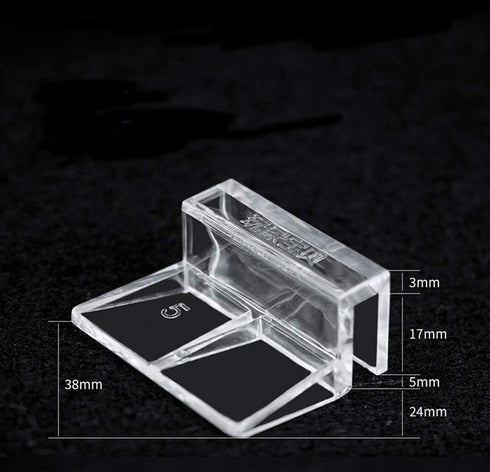 Haulonda 4pcs Clear Color Acrylic Aquarium Fish Tank Glass Cover Clip Support Holder (5mm)...