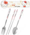 Cartoon Kitty Utensils Set Includes Reusable Stainless Steel Fork Spoon Chopsticks And Cute Cat Carrying Case Durable...