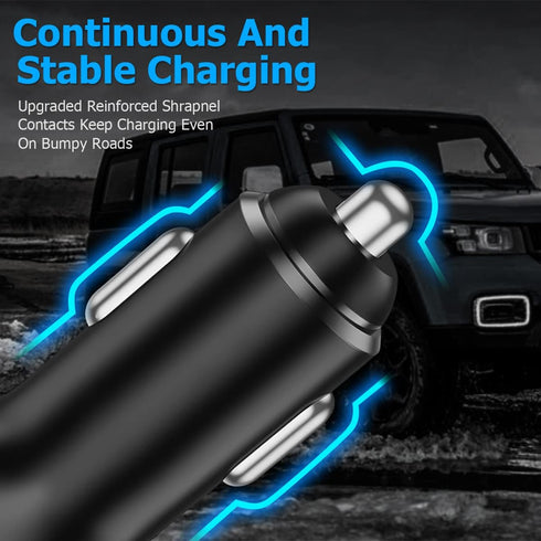 2Pack 60W USB Car Charger, 2 Ports Fast Charging Cigarette Lighter Adapter, Type C Mini Car Charger Adapter, Rapid Plug Power Delivery Compatible ...