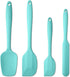 4 Piece Silicone Spatula Set, Flexible Heat Resistant Non-scratch Baking Cooking Rubber Spatulas with Stainless Steel Core, Aqua Sky...