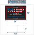Large 24"x 16" Donald Trump 2024 Yard sign for President Election with Metal H-Stakes,MAGA Take America Back Signs, Vote for Republican, Double Si...