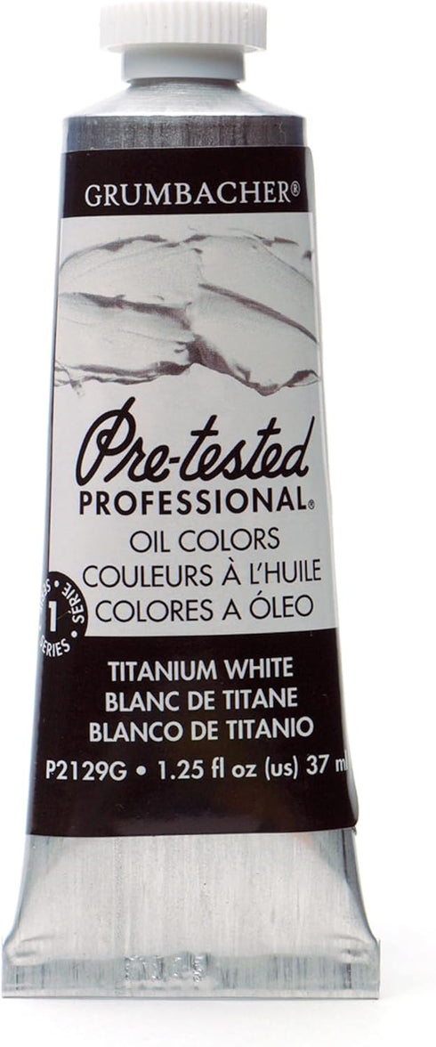 Grumbacher Pre-Tested Oil Paint, 37ml/1.25 Ounce, Titanium White (Original Formula) (P2129G)...
