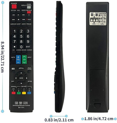 New SH-13+L Replace Universal Remote Control fit for Almost All Sharp Brand LCD LED HD Smart TV GB004WJSA GB005WJSA GA890WJSA GB118WJSA GJ221-C GJ...