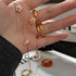 Daisy Flower Choker Necklace 14K Gold Plated Beaded Pearl Choker for Women Jewelry Gifts...