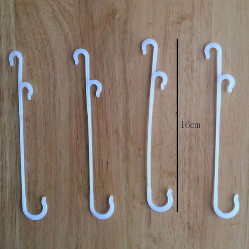 100 Pieces Plant Vine Clips Tomato Support Clips Vegetable Support J-Hook Clips Plant Support Clips Plastic Garden Hooks to Prevent Tomatoes from ...