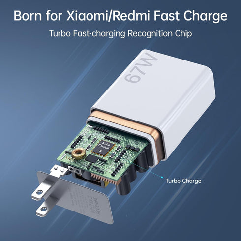 67W for Xiaomi Charger Turbo Fast Wall Block for Xiaomi Mi 14 13 12 12t 12s 10 Pro Lite Redmi Note K60 K50 11 11s 12 Pro Plus Poco F5 X5 F4 X4 Gt ...