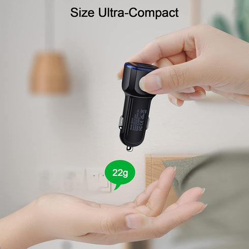 USB Car Charger,5Pack 2.4A Dual Port USB Cigarette Lighter Car Phone Charger Plug Car Adapter for iPhone 15 14 13 12 SE 11 Pro Max, Samsung Galaxy...
