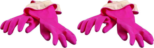 Casabella Premium Waterblock Cleaning Gloves - 2 Pair (4 Gloves) Pink - Small...
