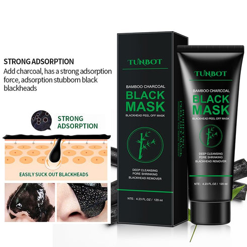 Blackhead Removal Mask 120ML Pull-Off Bamboo Charcoal Mask deeply cleans blackhead dirt and purifies pores for men and women(4.23 fl.oz)...