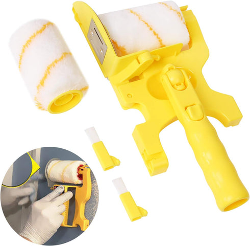 Paint Edger Roller Brush,Multifunctional Hand-held Clean-Cut Paint Edger Roller Brush Portable Tool Kit, Rexroth Pole Mountable Paint Edger with R...