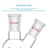 stonylab Flat Bottom Flask FBF, Heavy Wall 2-Neck Lab Flask Borosilicate Glass Flat Bottom Boiling Flask with 24/40 Standard Joint, 50 ml...
