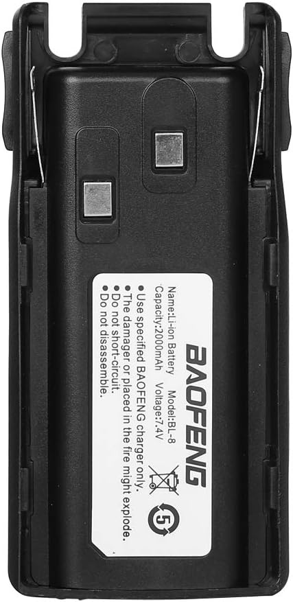 BaoFeng Original Replacement Battery BL-8 for Baofeng UV-82, UV-82L - Black...
