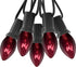 Abeja 25Ft Halloween Clear Black String Lights, C7 Black Purple String Lights with 27 Clear Black Bulb, Outdoor Halloween Decorations Hanging Ligh...