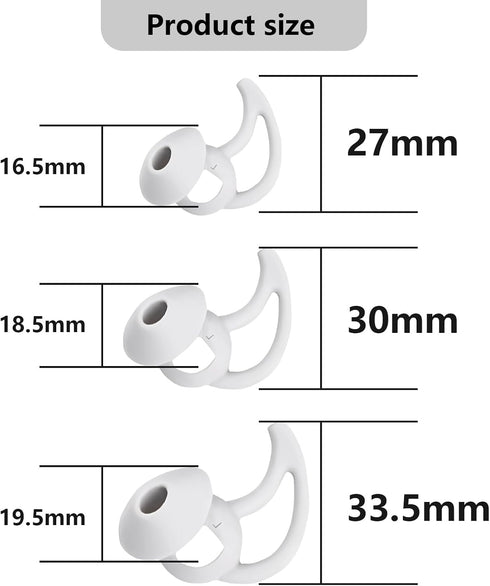 Earbud Replacement Tips Silicone Earbud Tips Earbud Caps Compatible with Bose Quietcomfort and Sport Headphone Earbud Rubber Tips Ear Tips 3 Pairs...