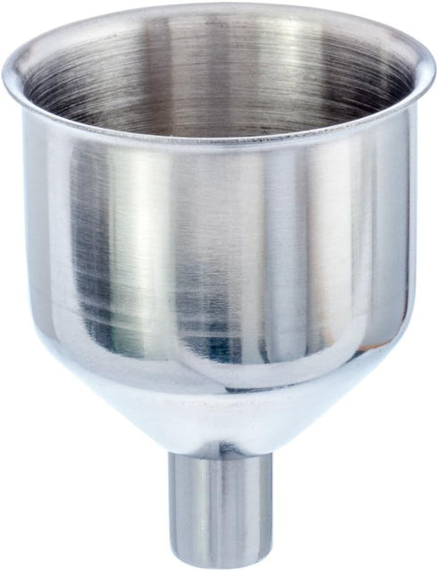 SE Stainless Steel Funnel for Flasks, Small Metal Funnel for Filling Drinking Liquor Flask, Transferring Oil, Juice, Milk, Attached Screw-On Cap...
