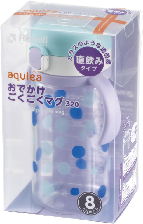 Richell Aqulea outing straw mug 200 Light blue...