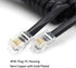 Telephone Handset Cord Detangler Cable Pure-Copper Coiled 1.2 to 10 Feet Uncoiled Landline Phone Spiral Curly Cable Extension Modular Wire Lead St...