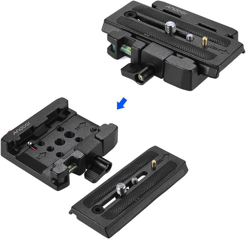 Andoer Quick Release Plate for Manfrotto 501 500Ah 701HDV 503HDV Q5 Head,Camera Tripod Quick Release Adapter...