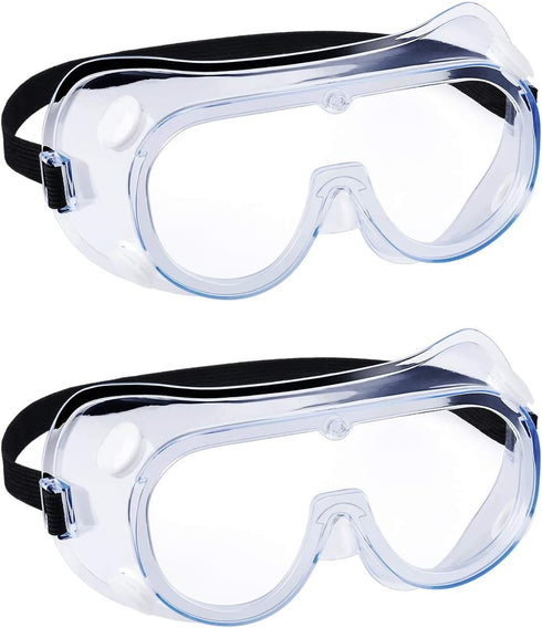 YunTuo 2 pack Safety Goggles, Adjustable,Lightweight Anti-Fog Protective Safety Glasses, Eye Protection, White...