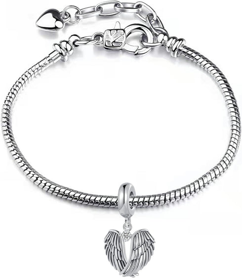 Guardian Angel Spread Wings and Soar Charm Compatible with Pandora Charms Bracelets...