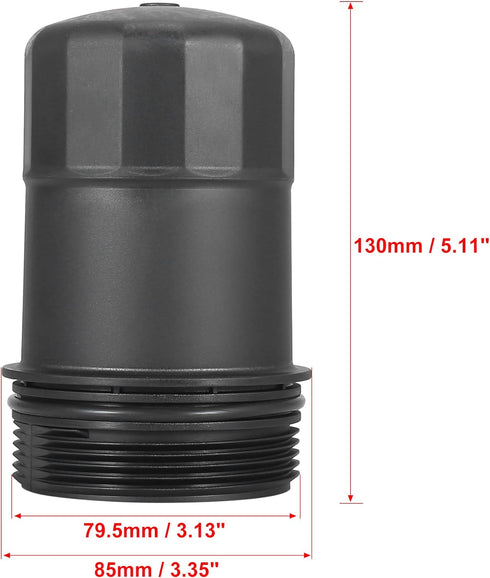 X AUTOHAUX Car Oil Filter Cap Assembly Housing for Mercedes-Benz C300 C350 C400 C43 AMG E350 E400 E43 AMG GL450 GLK350 ML350 A2761800038...