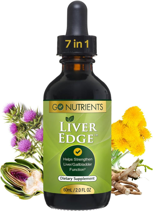 Go Nutrients Liver Edge – Milk Thistle Supplement for Liver Cleanse, Detox & Repair with Artichoke Extract for Health & Fatty Liver Support, Organ...