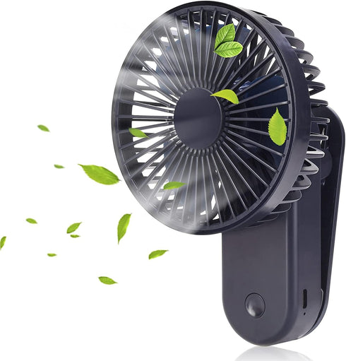 Portable Clip on Mini Desk Fan, 2400mAh Rechargeable USB Battery Operated Stroller Fan with Magnet, Royal Blue...