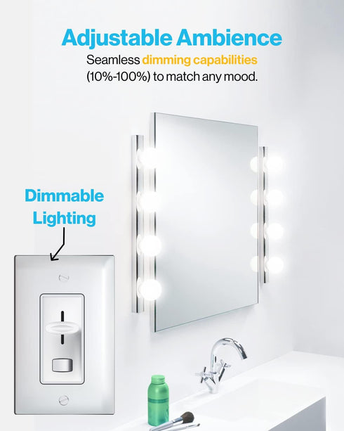 Sunco Lighting 8 Pack Vanity Globe Light Bulbs G25 LED for Indoor Bathroom Mirror Living Area, CRI92 3000K Warm White, Dimmable 450 LM, 6W, E26 Ba...