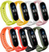 (8 PACK) Mi 5 & 6 Strap Replacement Bracelets with three FREE Screen Protectors , Skin-Friendly Soft & Flexible Silicone Mi 5 & 6 Strap Wristbands...