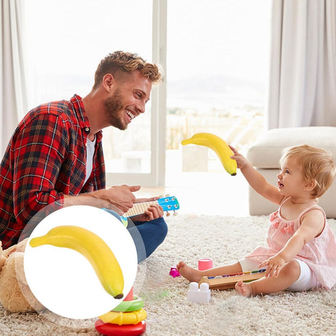 SUPVOX 2pcs Musical Shakers Fruit Sand Shakers Plastic Banana Orange Maracas Percussion Musical Toy Hand Percussion Children Maraca Percussion Ins...