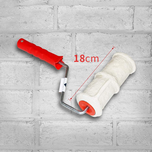 Embossed Paint Roller, 8 Inch Brick Embossing Roller for Wall Decoration, Art Brush Paint Roller Embossing Cylinder with Rubber Handle for Househo...