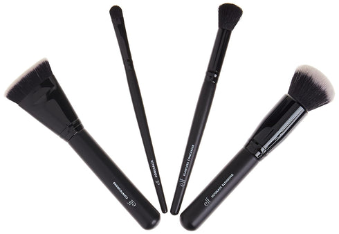 e.l.f. Complexion Perfection Brush Kit 4Piece Set, Synthetic...