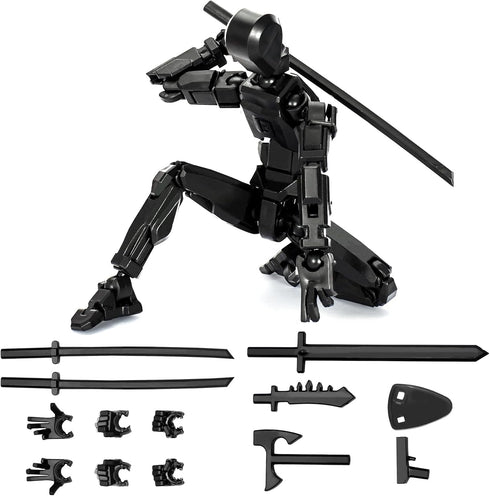 ?Assembled? T13 Action Figure, Samurai Style Titan 13 Action Figure Set with Bracket and 6 Weapons Dummy 13 Action Figure Nova 13 Lucky Multi-Join...
