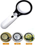 Royal Brands Handheld Magnifier Dual Lens 45X & 4X Magnification 3 LED Illuminated Reading Magnifying Mirror...