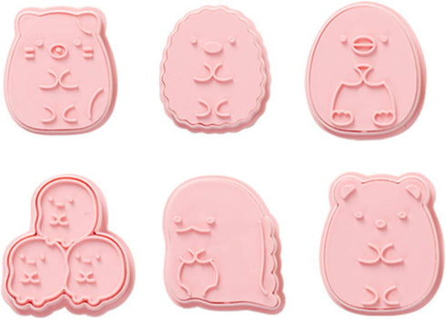 Cookie Cutter Set?6pcs Kids Cake Decoration 3D Mini Cartoon Animal Baking Tool Cookie Cutter Set...