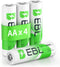 EBL AA Rechargeable Batteries 1.2V 2500mAh High Performance Pre-Charged AA Batteries - 4 Pack...
