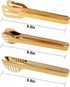 2-Pack Stainless Steel Gold Salad Tongs, Non-slip & Easy Grip Smart Locking Clip Handy Utensil for Cooking, Serving, Barbecue, Buffet, Salad, Ice,...