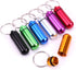 AKOAK 2 Pcs Colorful Round Aluminum Alloy Pill Bottle, Emergency Jar, Waterproof Outdoor Travel Portable Pill Bottle Key Chain (Purple)...