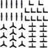 Pawfly 40 Piece Aquarium Airline Tubing Connectors Black Plastic Inline Valve...